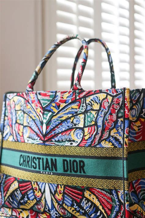 christian dior floral tote|christian dior large book tote.